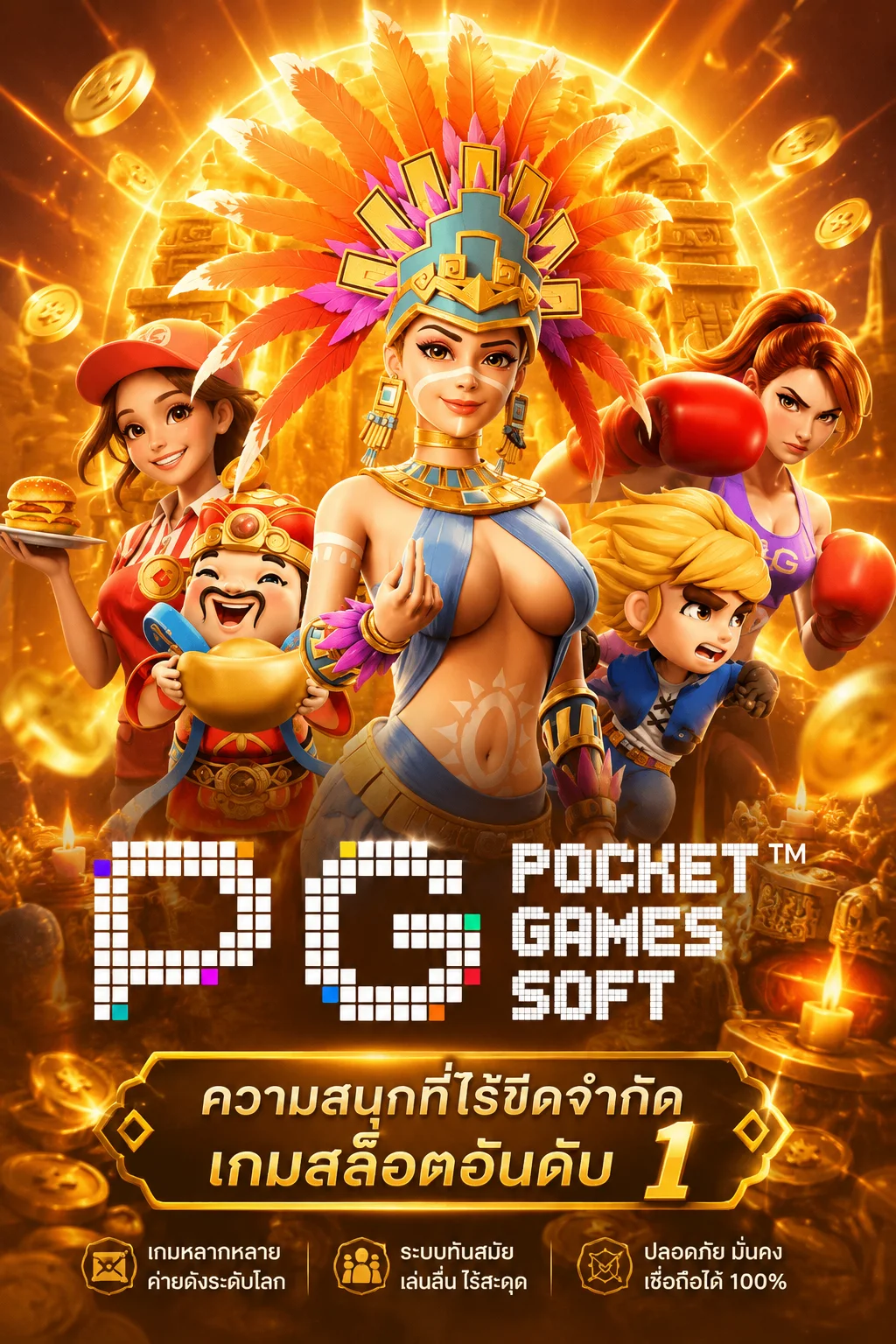โลโก้ค่ายสล็อต PG Slot และค่ายดังที่ ZALOT123 รวบรวมไว้
